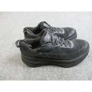 Hoka One One Bondi 7 Wide Shoes Womens Size 10.5 Black Running Sneakers 1110531